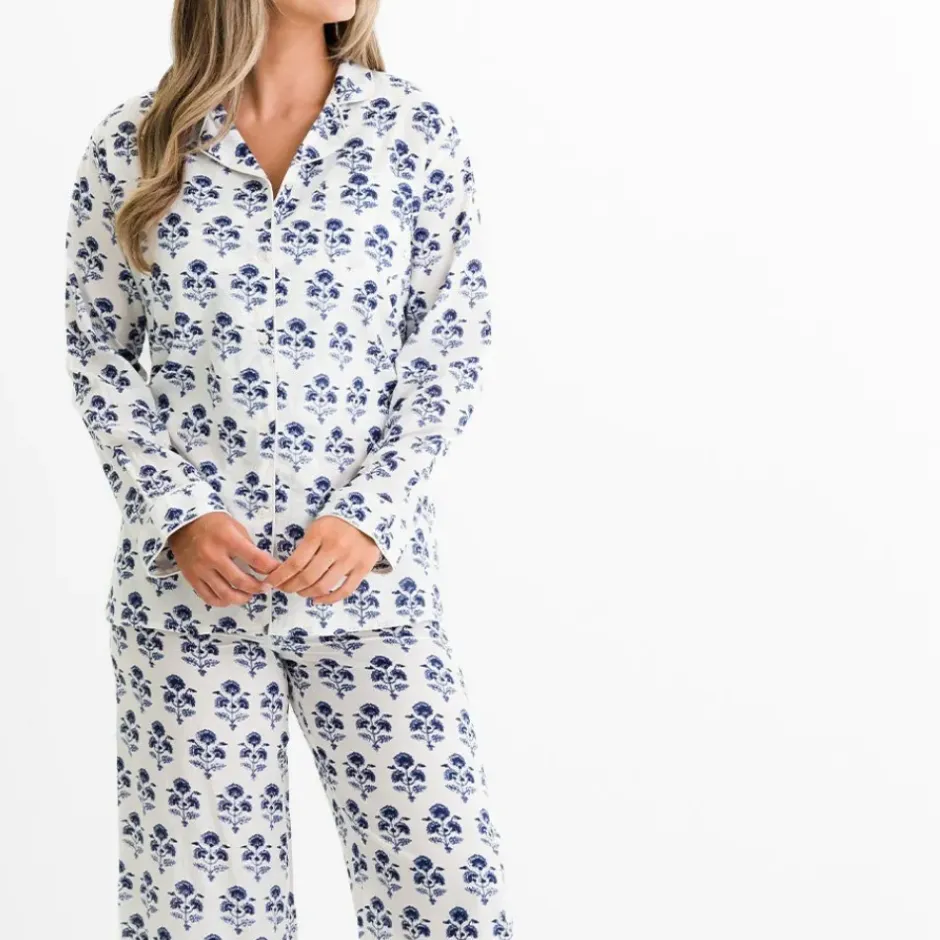 Pomegranate Inc Agra Bloom Indigo Pajama Top^ Loungewear & Accessories