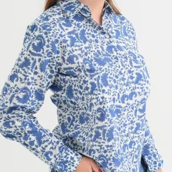 Pomegranate Inc Amaranth Blue Button Down Blouse^ Tops & Tunics