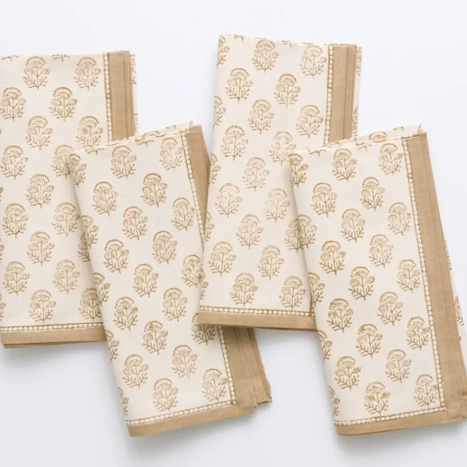 Pomegranate Inc Anika Beige Napkin | Set of 4^ Napkins