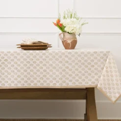 Pomegranate Inc Anika Beige Tablecloth^ Tablecloths