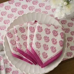 Pomegranate Inc Anika Fuchsia Napkin | Set of 4^ Napkins