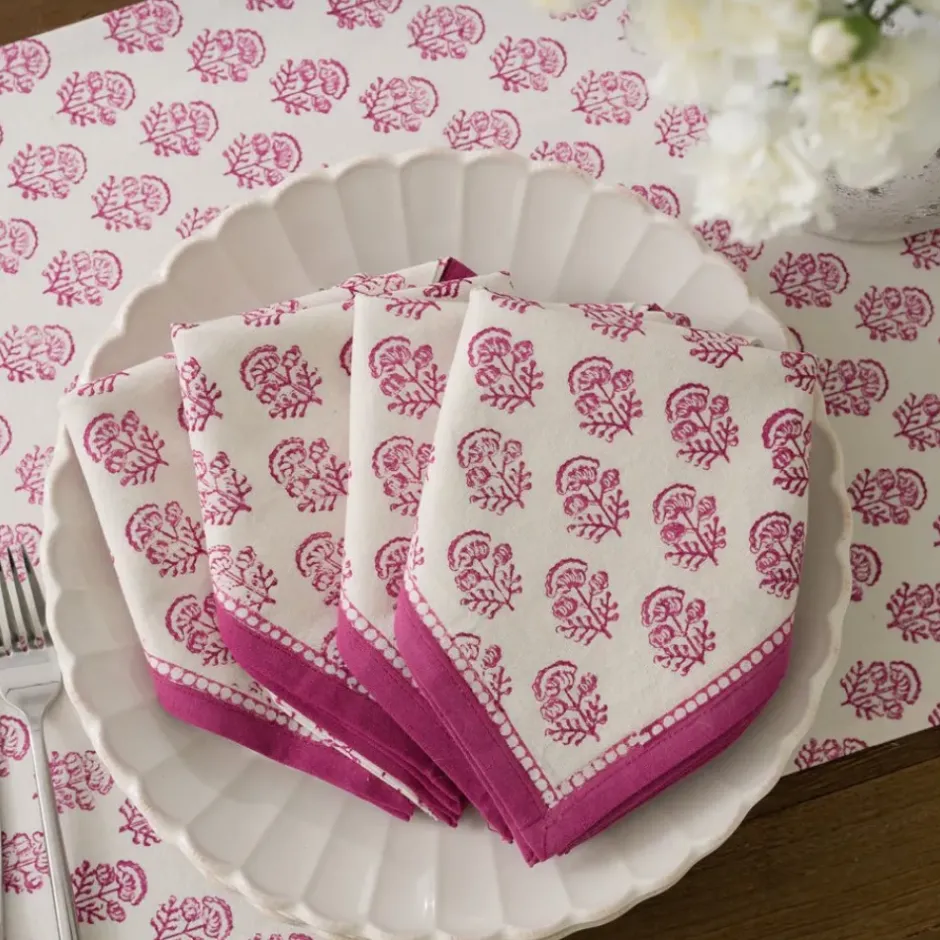 Pomegranate Inc Anika Fuchsia Napkin | Set of 4^ Napkins