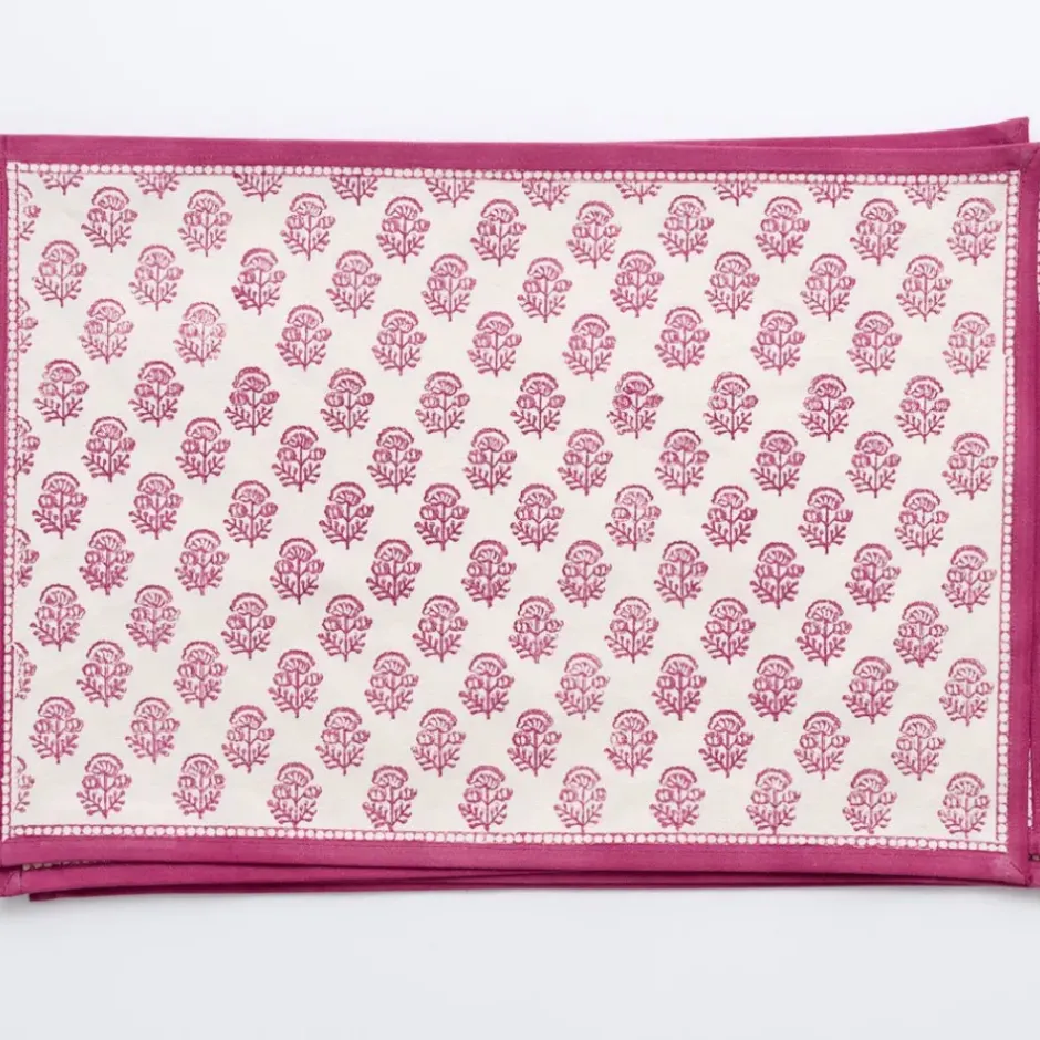 Pomegranate Inc Anika Fuchsia Placemat | Set of 4^ Printed Placemats