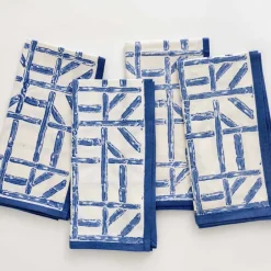 Pomegranate Inc Blue Bamboo Napkin | Set of 4^ Napkins