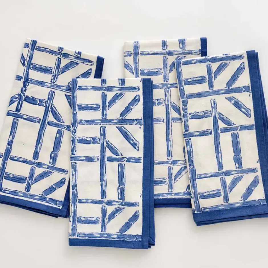 Pomegranate Inc Blue Bamboo Napkin | Set of 4^ Napkins