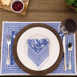 Pomegranate Inc Blue Pomegranate Placemat | Set of 4^ Printed Placemats