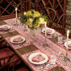 Pomegranate Inc Bohemian Floral Dusty Rose Table Runner^ Table Runners