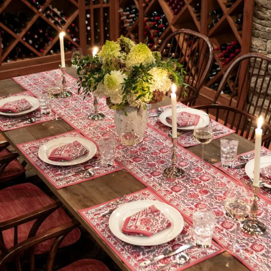 Pomegranate Inc Bohemian Floral Dusty Rose Table Runner^ Table Runners