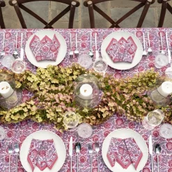 Pomegranate Inc Bohemian Floral Dusty Rose Napkin | Set of 4^ Napkins