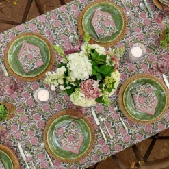 Pomegranate Inc Bohemian Floral Moss & Mauve Tablecloth^ Tablecloths