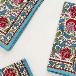 Pomegranate Inc Bohemian floral printed cotton napkins^ Napkins