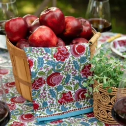Pomegranate Inc Bohemian Floral Turquoise Tea Towels | Set of 2^ Tea Towels