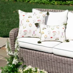 Pomegranate Inc Botanical Garden Linen Lumbar Pillow Cover^ Quilts, Pillows & Throws