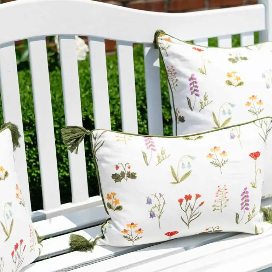 Pomegranate Inc Botanical Garden Linen Lumbar Pillow Cover^ Quilts, Pillows & Throws