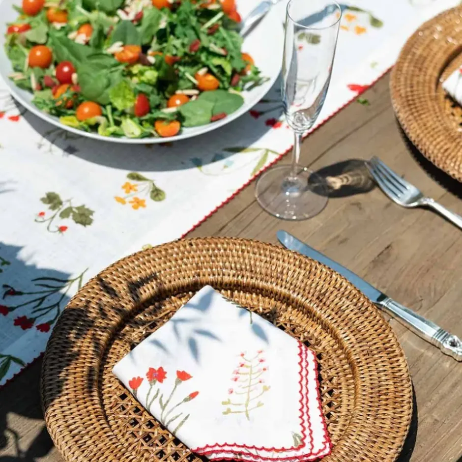 Pomegranate Inc Botanical Garden Linen Napkin | Set of 4^ Napkins