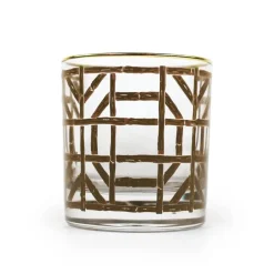 Pomegranate Inc Brown Bamboo Bourbon Glass | Set 4^ Glassware & Barware