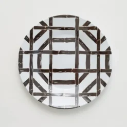 Pomegranate Inc Brown Bamboo Melamine Luncheon Plate | Set of 6^ Dinnerware