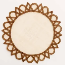 Pomegranate Inc Brown Woven Round Exotic Placemats^ Woven Placemats