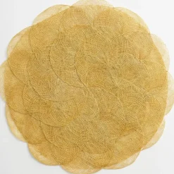 Pomegranate Inc Buttercream Woven Cloud Placemat | Set of 4^ Woven Placemats