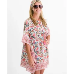 Pomegranate Inc Cabana Garden Drawstring Beach Coverup^ Coverups & Caftans