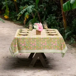 Pomegranate Inc Cactus Flower Fern & Flamingo Tablecloth^ Tablecloths