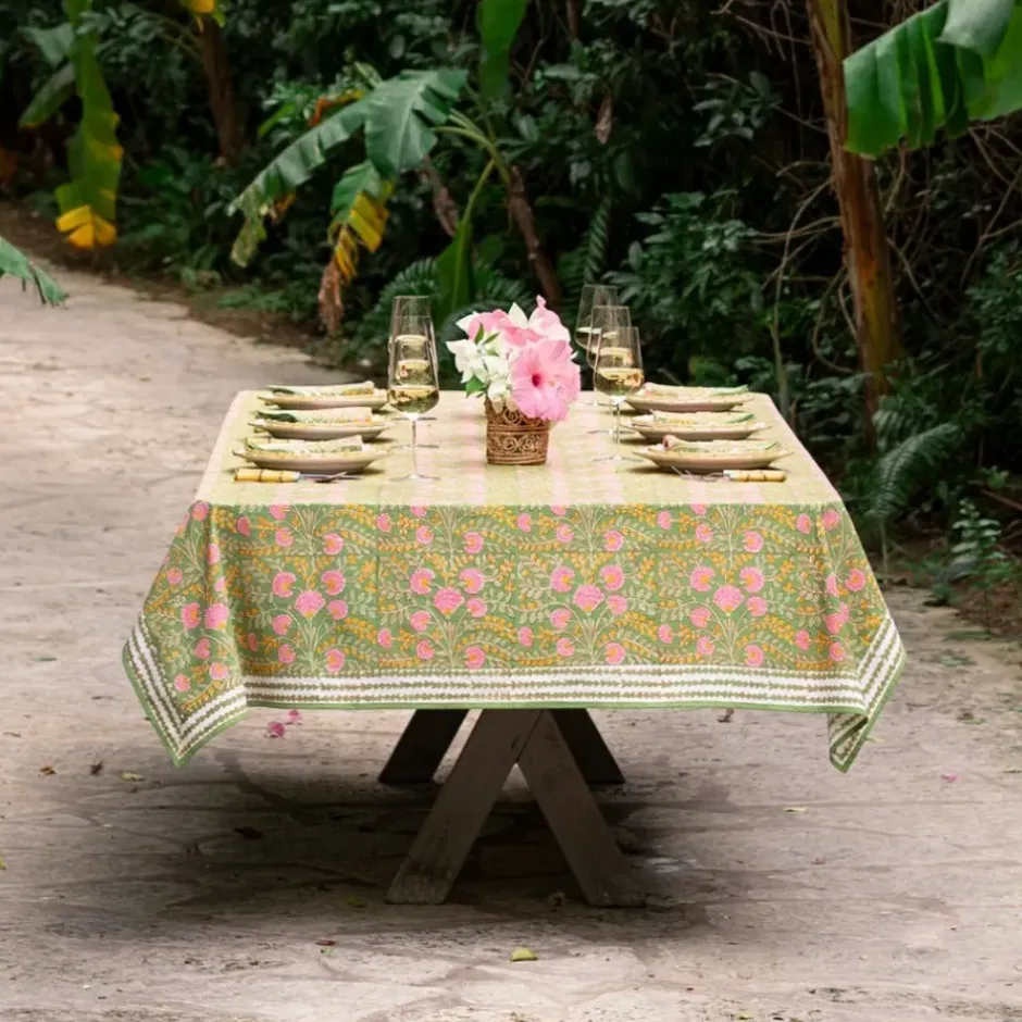 Pomegranate Inc Cactus Flower Fern & Flamingo Tablecloth^ Tablecloths