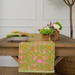 Pomegranate Inc Cactus Flower Fern & Flamingo Table Runner^ Table Runners