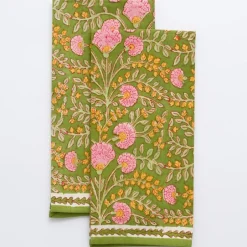 Pomegranate Inc Cactus Flower Fern & Flamingo Tea Towels^ Tea Towels