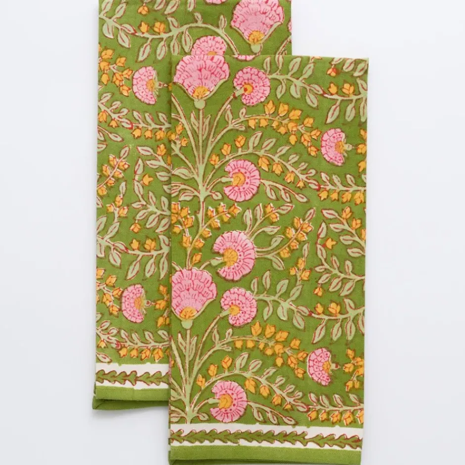 Pomegranate Inc Cactus Flower Fern & Flamingo Tea Towels^ Tea Towels