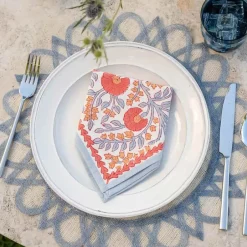 Pomegranate Inc Cactus Flower Ivory Napkin | Set of 4^ Napkins