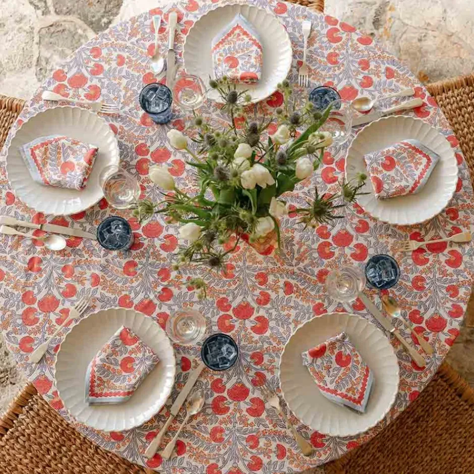 Pomegranate Inc Cactus Flower Ivory Tablecloth^ Tablecloths
