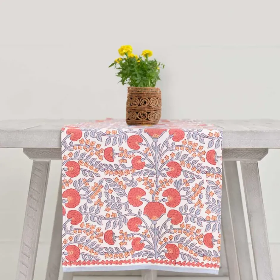 Pomegranate Inc Cactus Flower Ivory Table Runner^ Table Runners