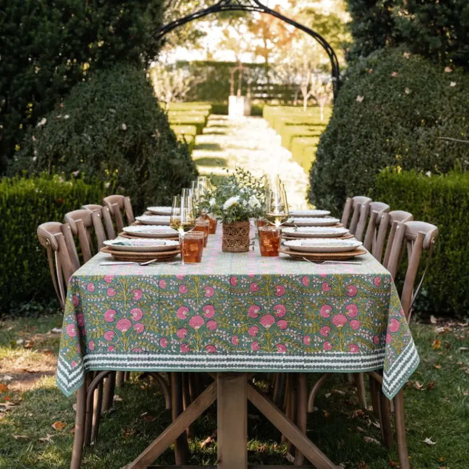 Pomegranate Inc Cactus Flower Jade Tablecloth^ Tablecloths
