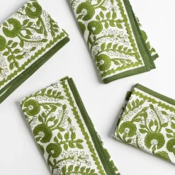 Pomegranate Inc Cactus Flower Lettuce Green Napkin | Set of 4^ Napkins