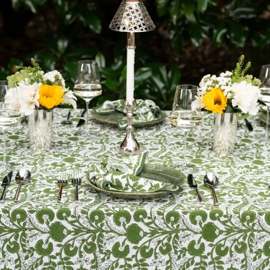 Pomegranate Inc Cactus Flower Lettuce Green Tablecloth^ Tablecloths