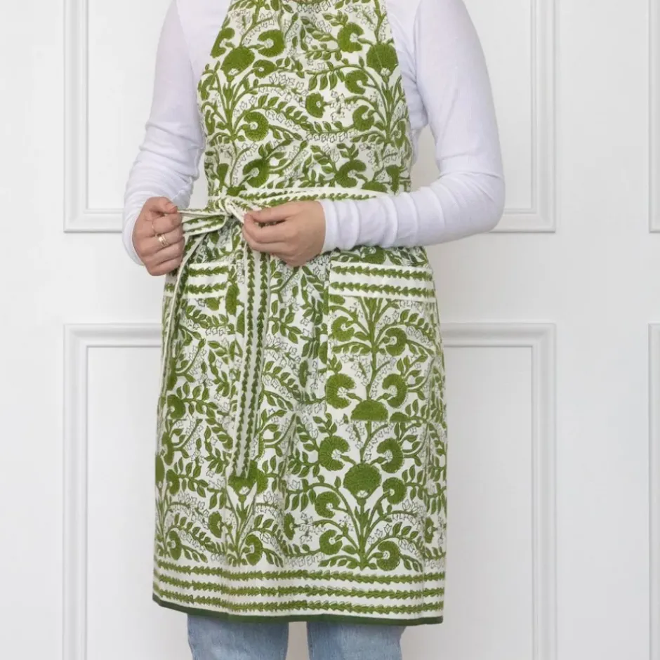 Pomegranate Inc Cactus Flower Lettuce Green Apron^ Aprons