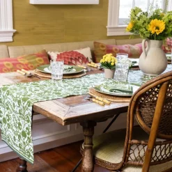 Pomegranate Inc Cactus Flower Lettuce Green Table Runner^ Table Runners