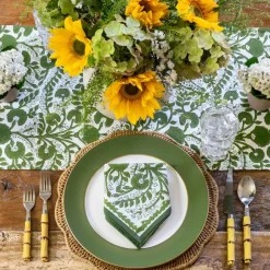 Pomegranate Inc Cactus Flower Lettuce Green Table Runner^ Table Runners