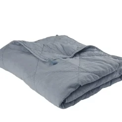 Pomegranate Inc Cadet Blue Cotton Throw^ Quilts, Pillows & Throws