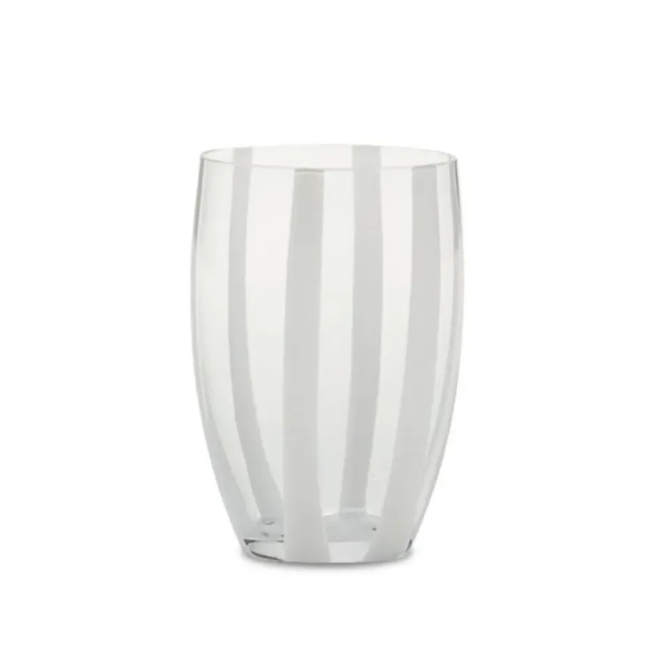 Pomegranate Inc Candy Striped Drinking Glass- Amber^ Glassware & Barware