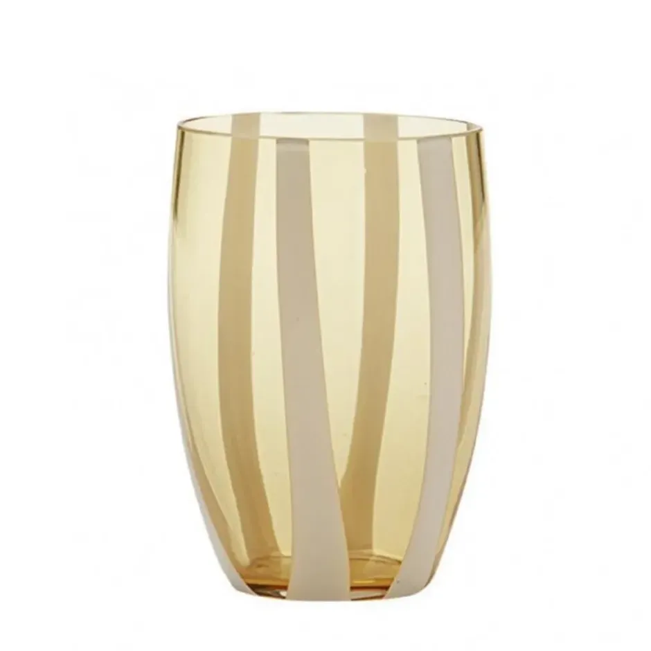 Pomegranate Inc Candy Striped Glass-Amber^ Glassware & Barware