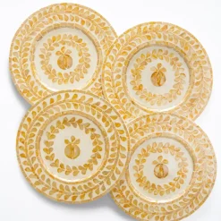Pomegranate Inc Capiz Shell Pomegranate Charger Marigold | Set of 4^ Dinnerware