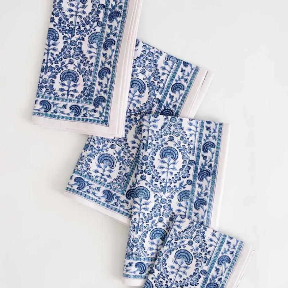 Pomegranate Inc Caroline Blue Napkin | Set of 4^ Napkins