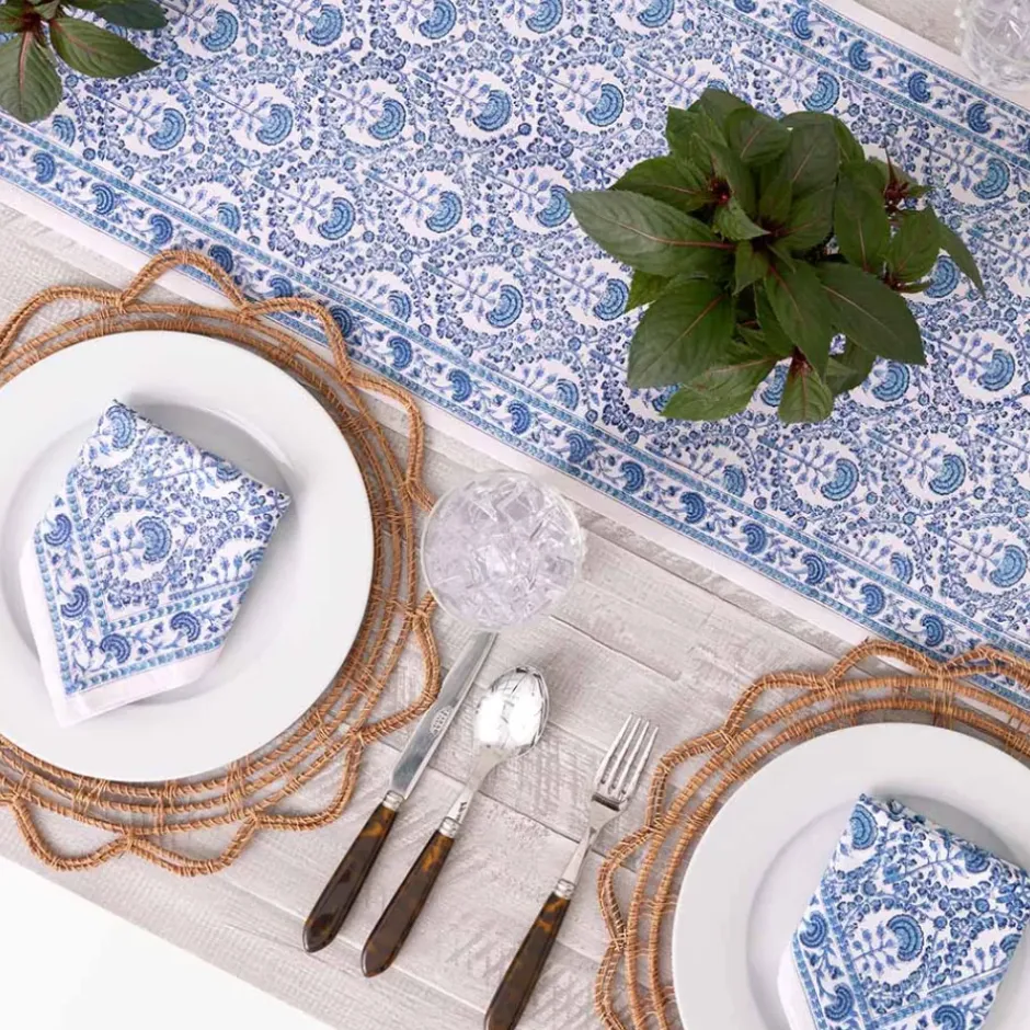 Pomegranate Inc Caroline Blue Table Runner^ Table Runners