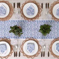 Pomegranate Inc Caroline Blue Table Runner^ Table Runners