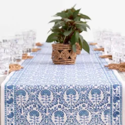 Pomegranate Inc Caroline Blue Table Runner^ Table Runners