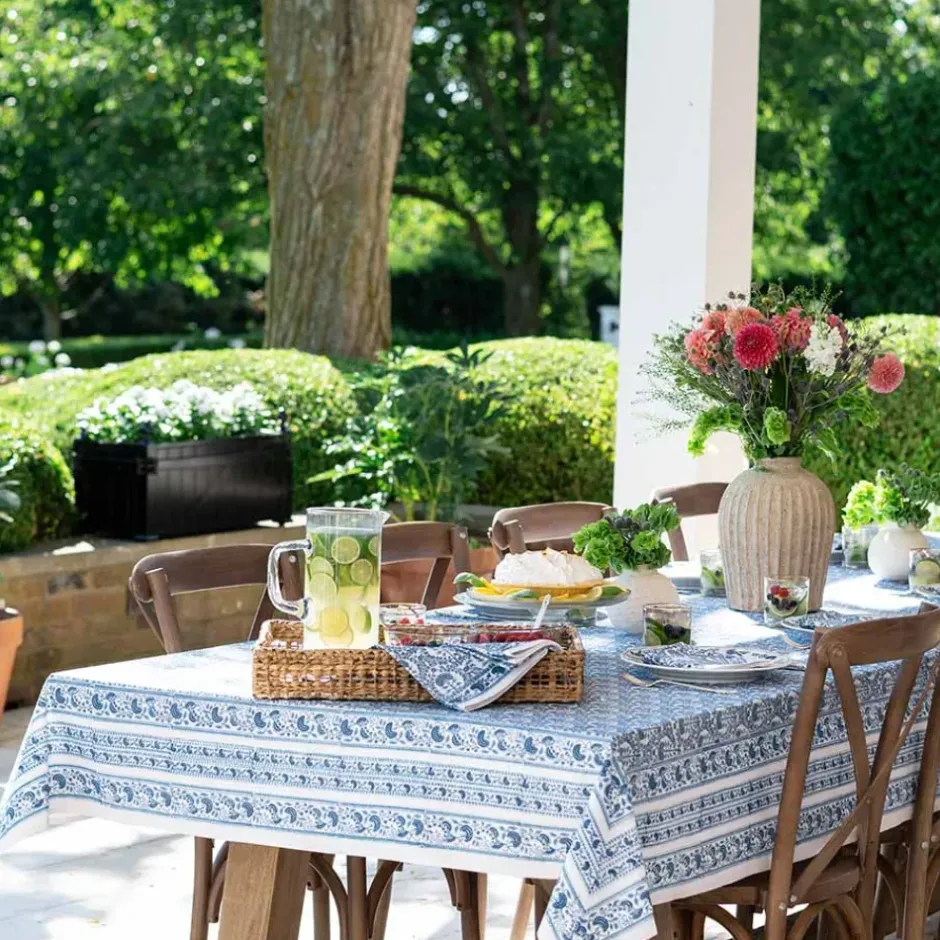 Pomegranate Inc Caroline Blue Tablecloth^ Tablecloths