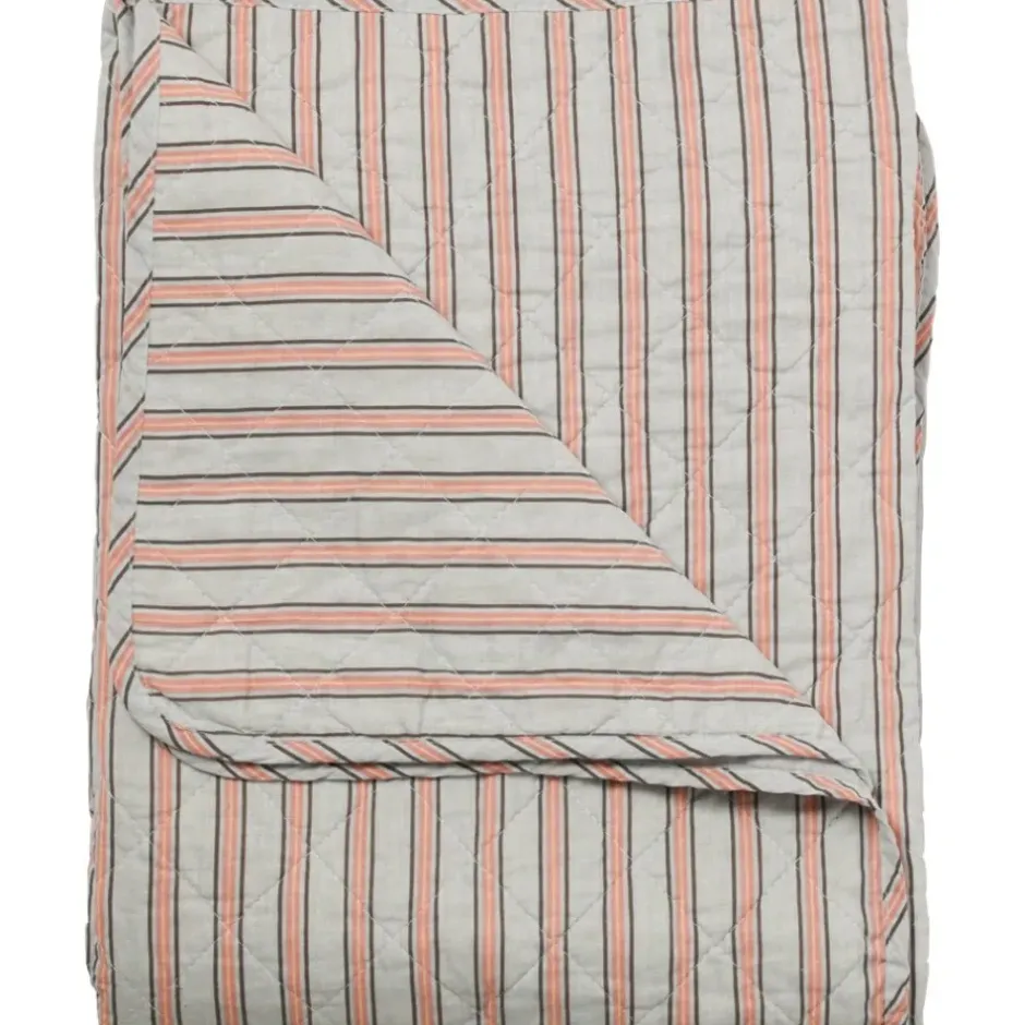 Pomegranate Inc Chambray Wide Stripe Quilt^ Quilts, Pillows & Throws