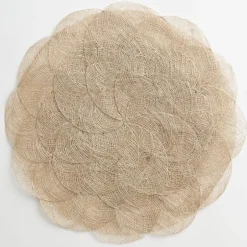 Pomegranate Inc Champagne Woven Cloud Placemat | Set of 4^ Woven Placemats
