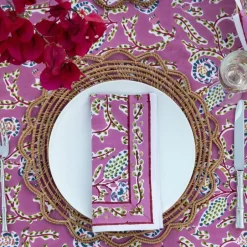 Pomegranate Inc Climbing Dahlia Lilac Napkin | Set of 4^ Napkins